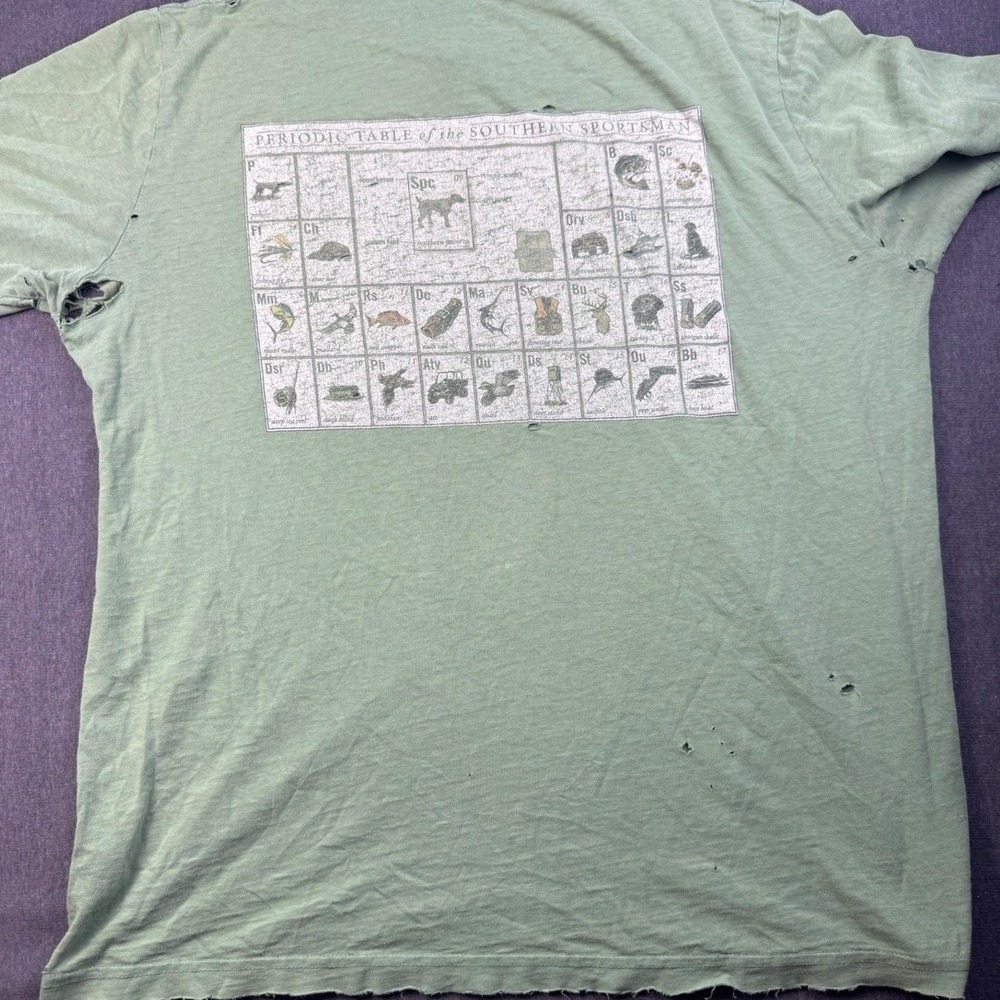Freedom Point Co. Periodic Table Southern Sportsman Olive Green Distressed Tee